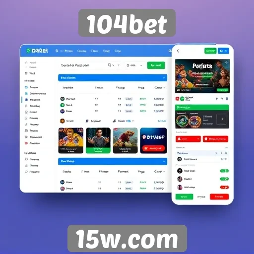 Interface do 104bet é intuitiva e acessível